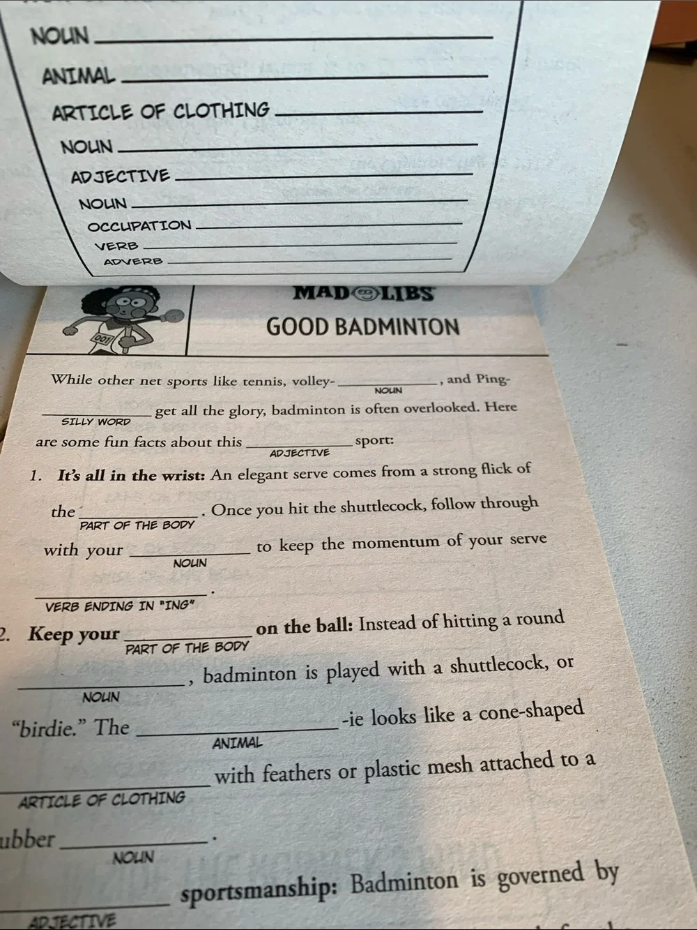 Mad Libs 